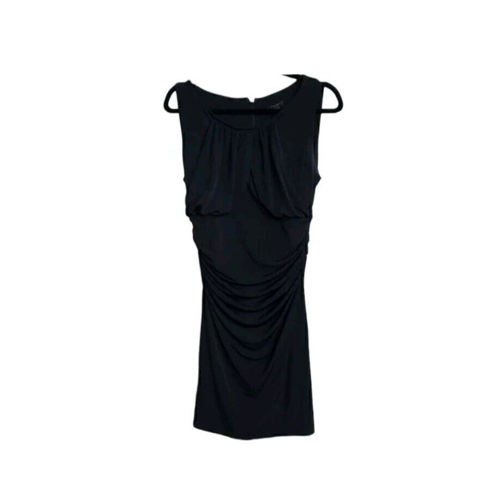 ANN TAYLOR LBD Ruched Black Dress - Size 10‎